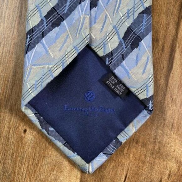Ermenegildo Zegna Men’s 100% Silk Necktie Made In Italy Multicolor Tie 61” x 4” - Picture 3 of 6